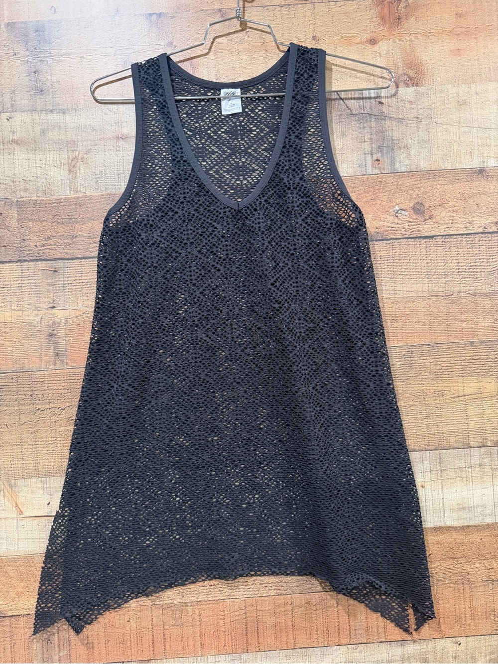 Mossimo Supply Co. Black V-Neck Swim Coverup Tank Size Medium